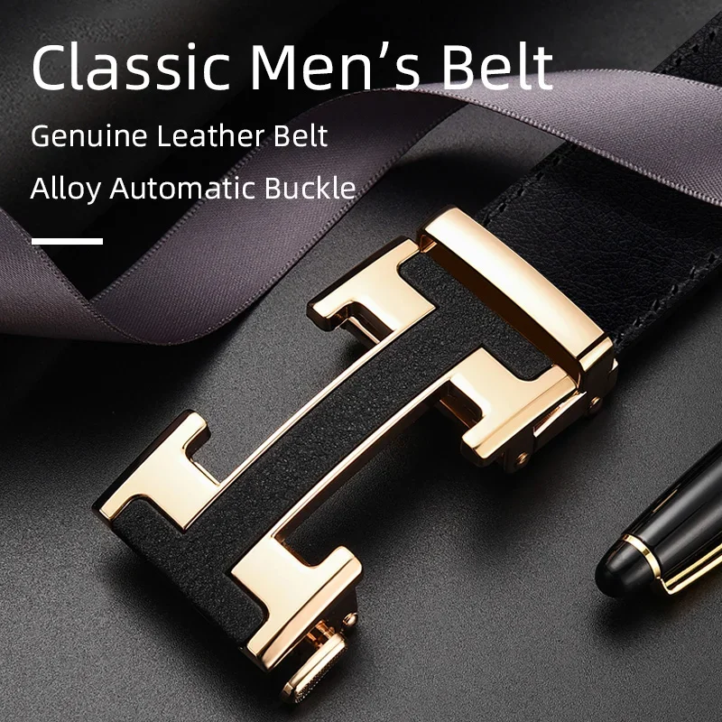 

2024 Famous Luxury Brand Designer Jeans Belts for Men PU Leather Men's Fashion Classic Metal Alloy Pin Buckle Business Belt