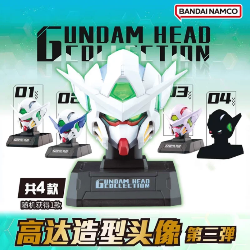 Original Bandai Gundam Head Collection V1 V2 V3 Statue Sd Key