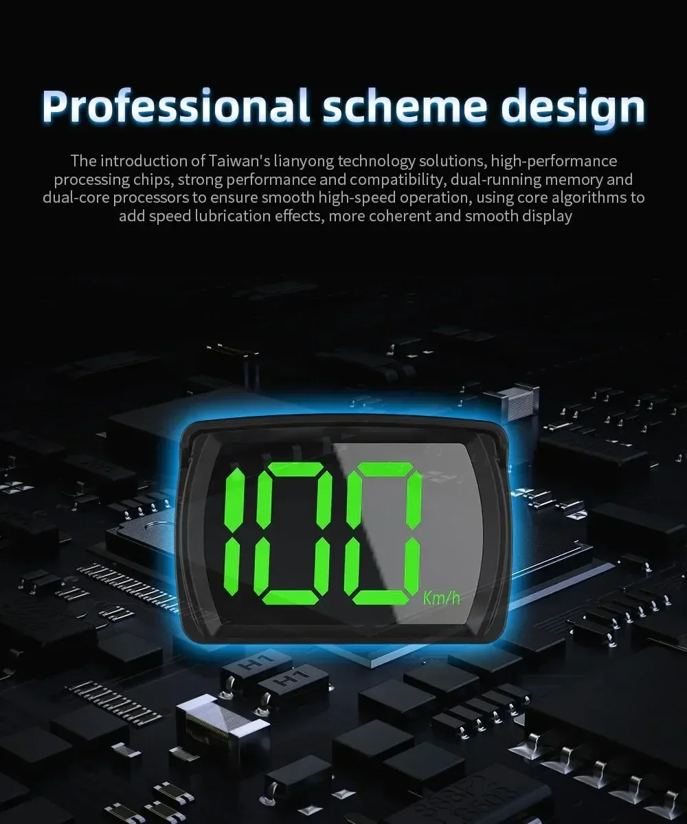 Y03 Car GPS HUD Head Up Display Universal Digital Speedometer Projector Km/h Big Font Speed Meter Displayer Auto Electronic Part image 4