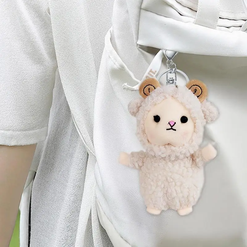 Sheep Plush Toy Sheep Bag Charm For Kids Multifunctional Stuffed Animal Ornaments Cute Stuffed Sheep Toy Cute For Men Women For