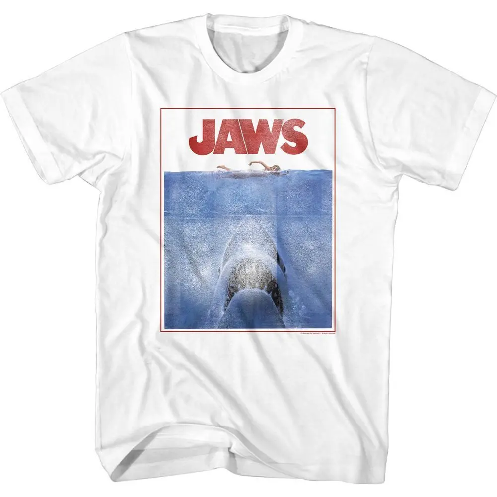 Jaws Outlined Poster Adult T Shirt