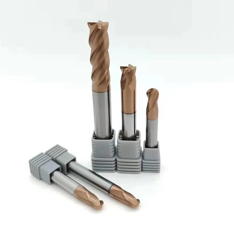 Fresa de topo de carboneto hrc70, tipo estendido, 4 flautas, fresas planas, revestimento de liga, ferramenta de corte de aço de tungstênio, fresas de usinagem cnc