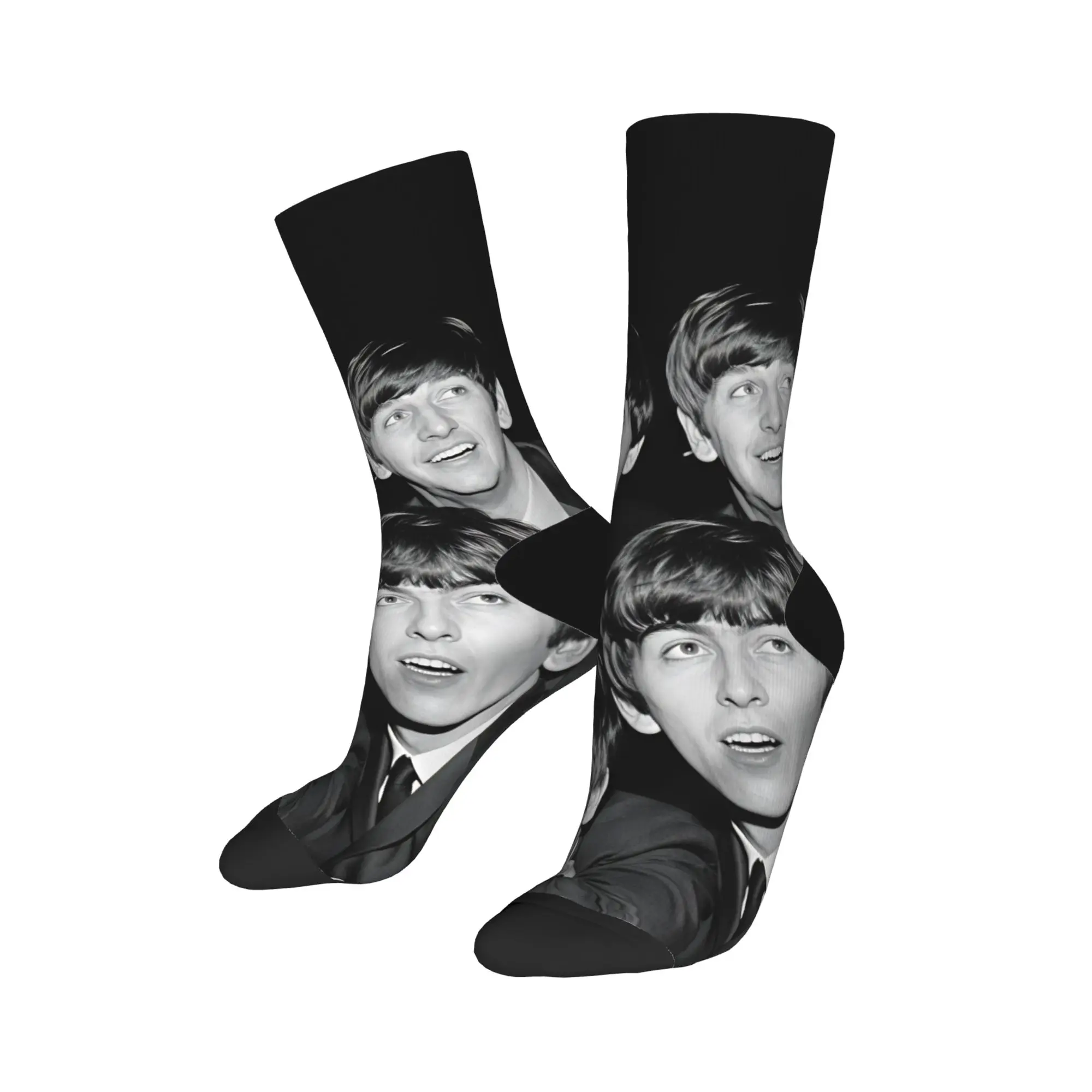 Beatled Music Socks Design Stockings Non Slip Adults Men Socks Breathable Autumn Kawaii Running Sports Socks