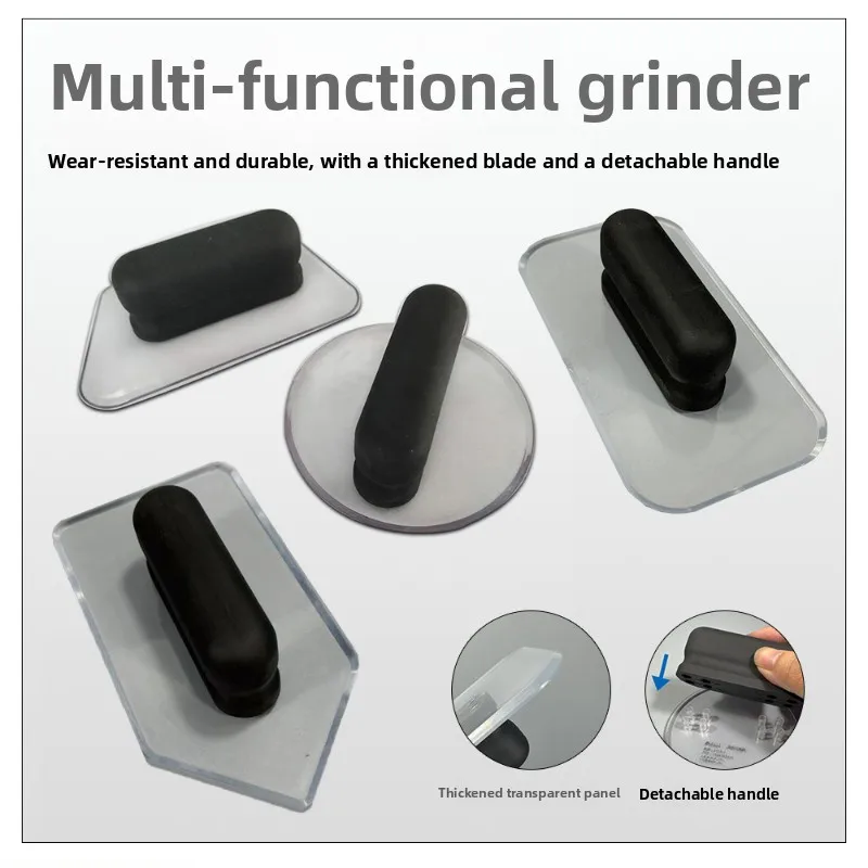 4PCS Transparent Plastic Multi-Angle Scraper, Thick Wear-resistant Polishing Diatom Mud Coating