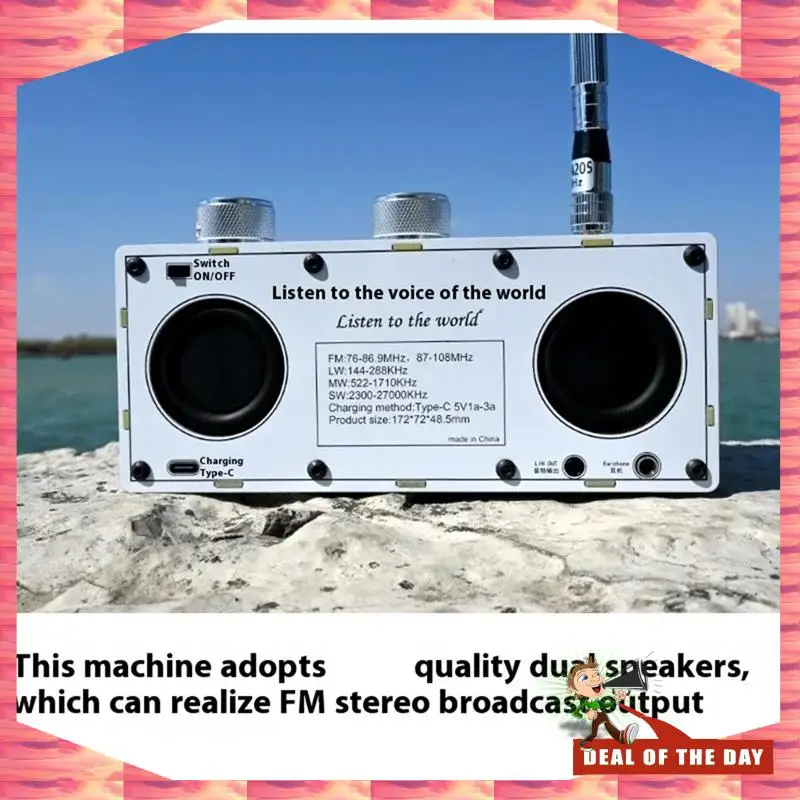 

24-Hour Delivery Desbo MX712 Stereo Radio Stereo Radio Dual Speakers 6686 Chip Radio LW/MW/SW/FM Radio B