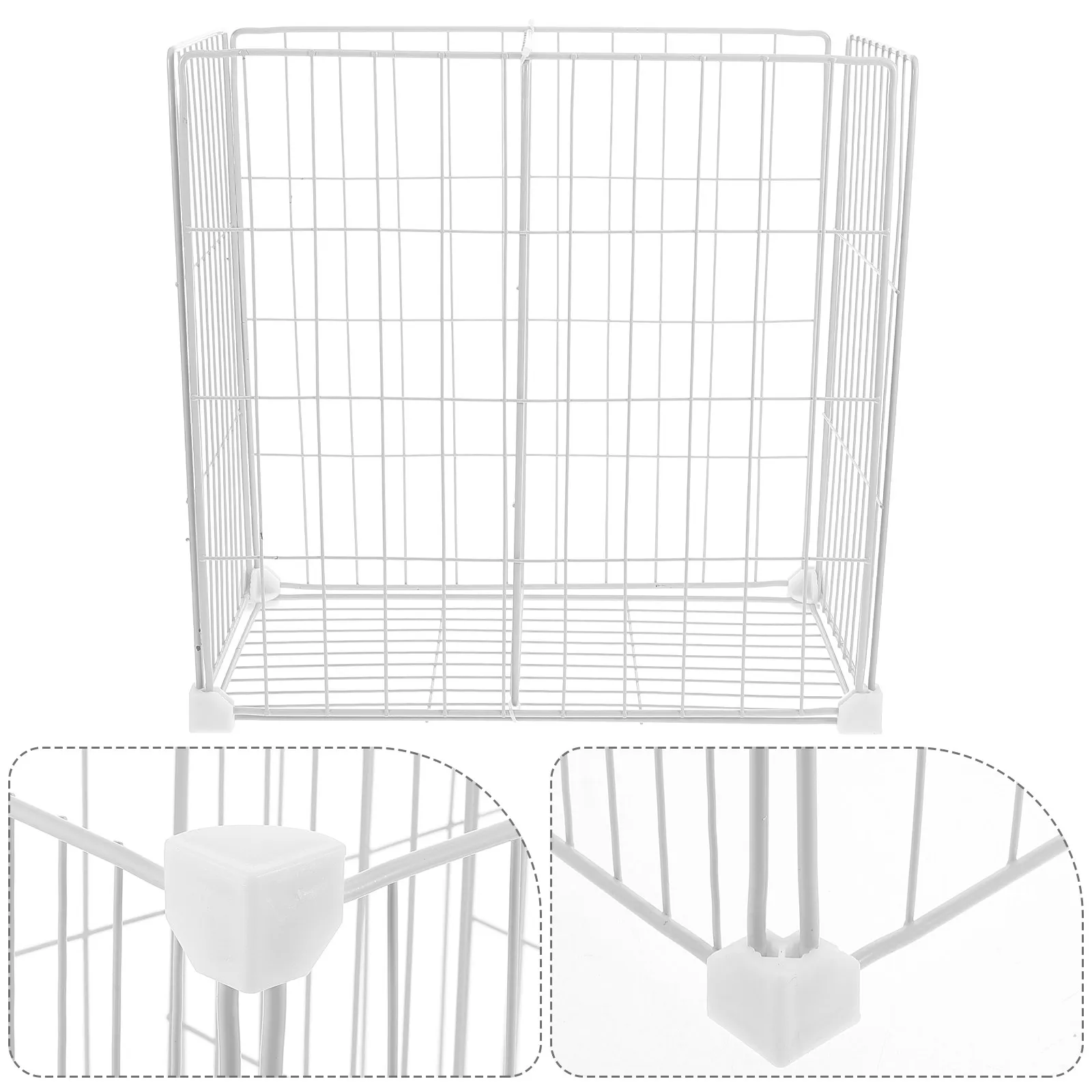 White Wire Rack Fridge Freezer Organizer Basket Household Refrigerator Bin Pantry Closet Chest Freezer Storage Dividers