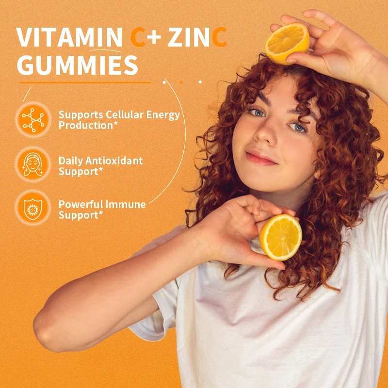 Minch Vitamin C gummies 1000 mg Nutritional Supplement Antioxidants Promote Skin Hair Nails and Immune Health