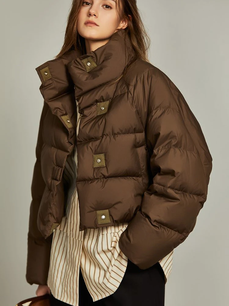 

Американская уличная одежда, парки в стиле ретро, женские парки в стиле Харадзюку, повседневная свободная куртка с воротником-стойкой Y2K, пышное пальто, зимняя винтажная короткая куртка с длинными рукавами