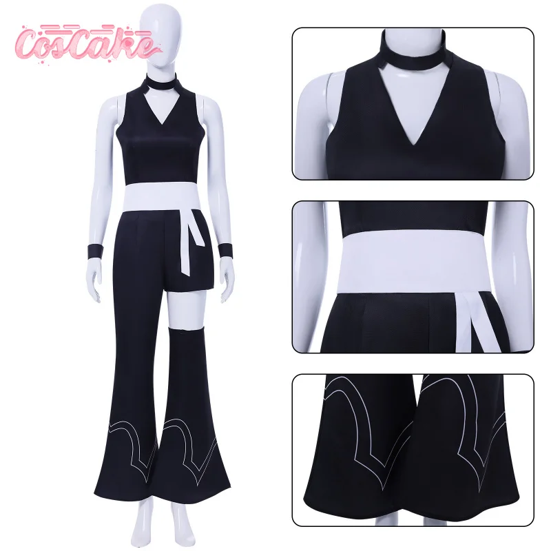 

Coscake Anime New Panty & Stocking Polyurethane Cosplay Costume Black Uniform Earrings Halloween Party Women Girls Carnival