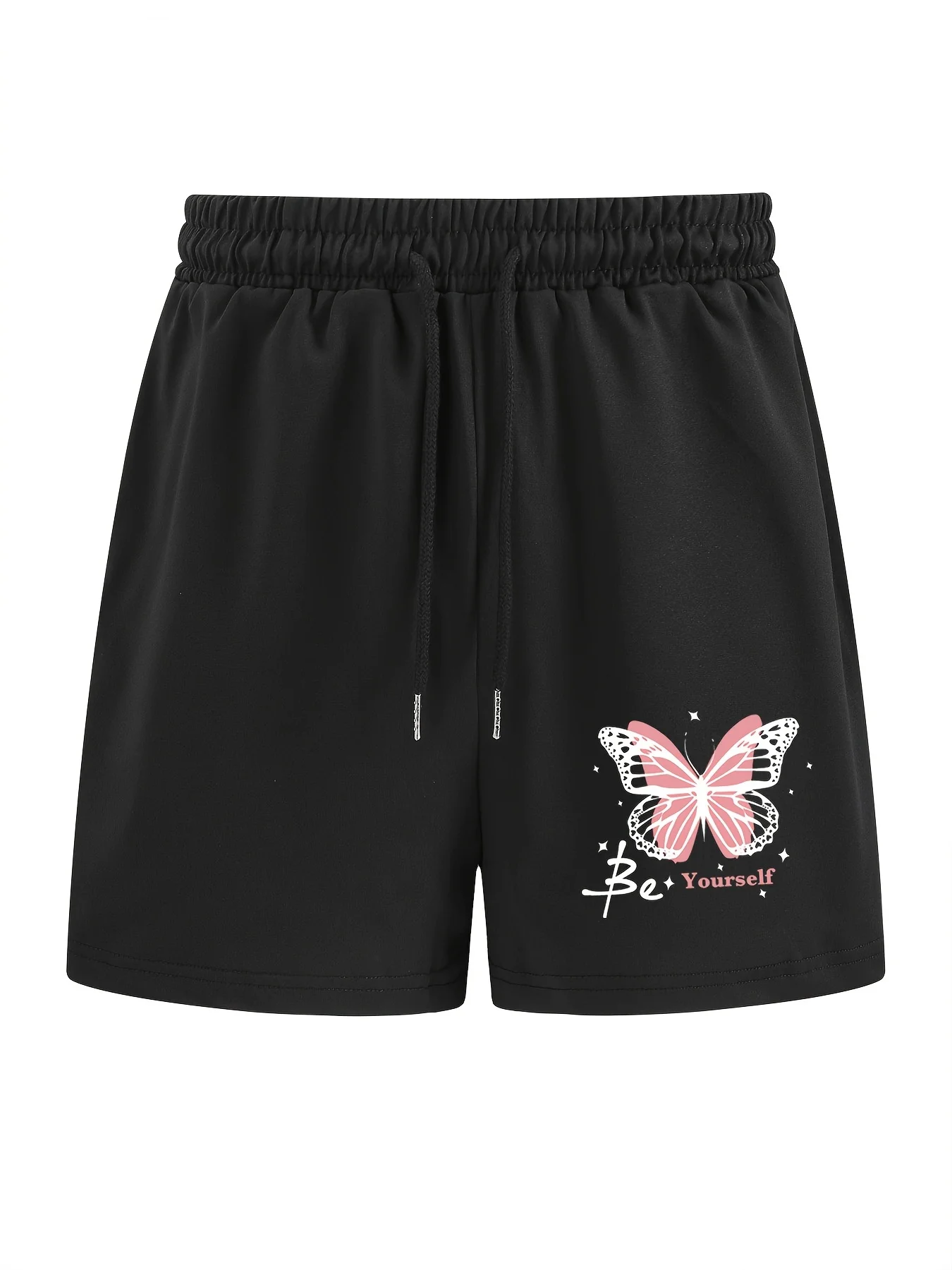 

Летние повседневные шорты с эластичной талией, шорты с принтом бабочек и завязками на талии