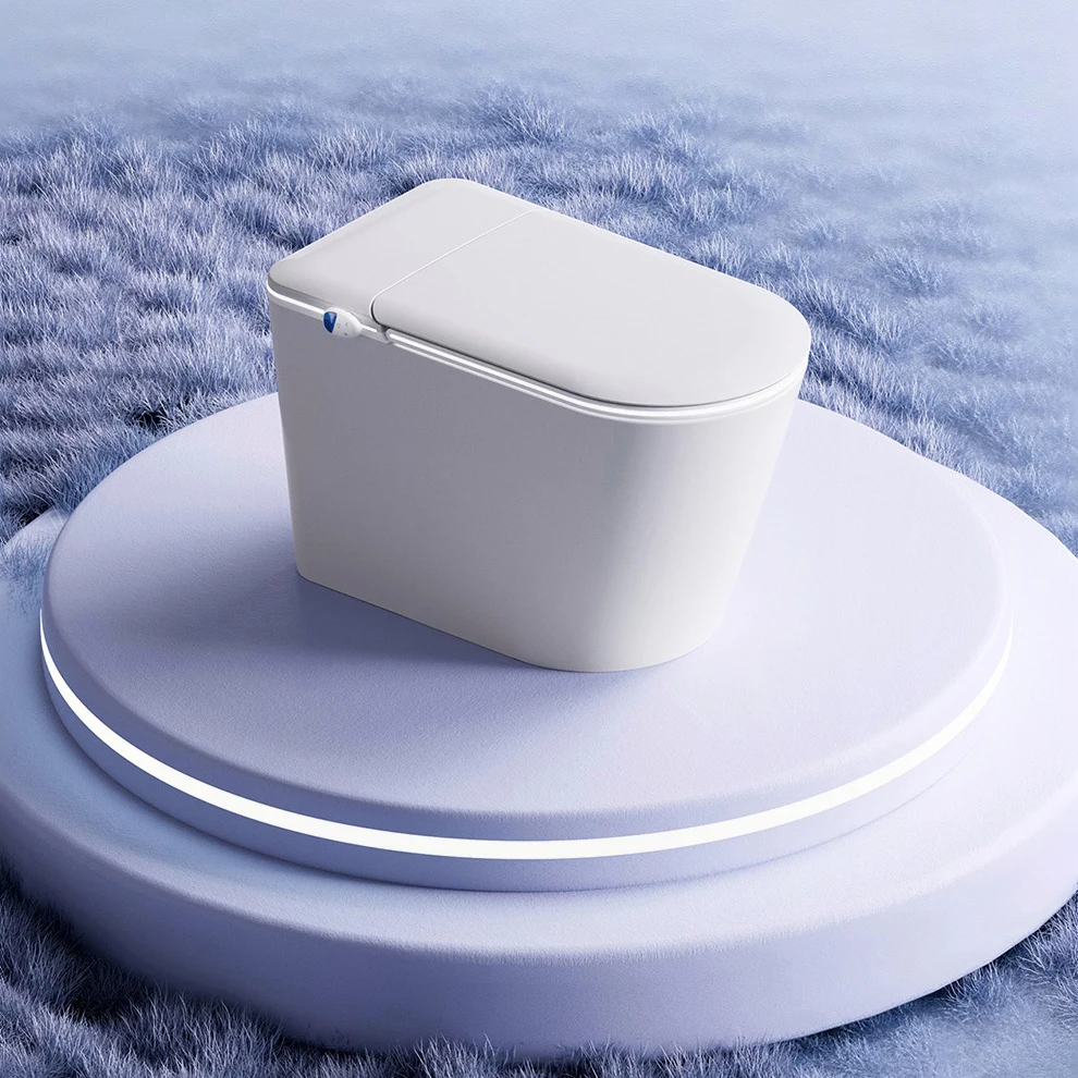 

sk-Fully Automatic Light-Integrated Intelligent Remote Control Toilet Water Pressure Limit Bowl Shape Foam Shield Floor Mounted#