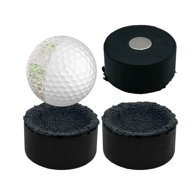 Lavadora de pelotas de Golf con estampado 3D magnético, limpiador de pelotas de Golf de microfibra suave, fácil montaje en palos, carrito y carrito, pelota de limpieza rápida