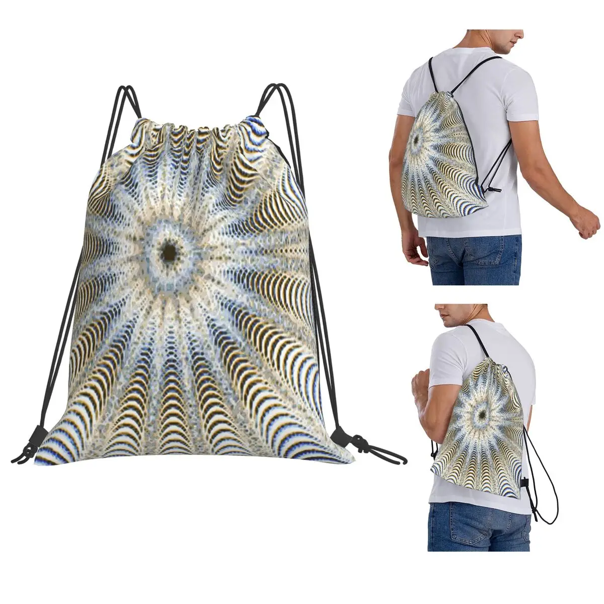 Tunnel To The Shining Light Backpacks Fashion Drawstring Bags Shoes Bag Book Bags for Man Woman School