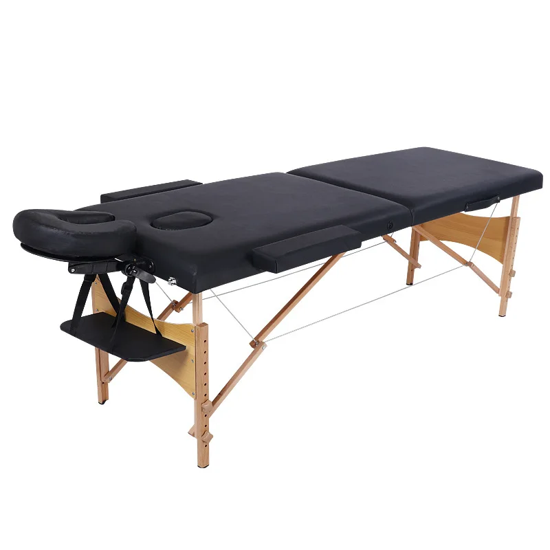 

Reinforced folding massage bed portable household massage moxibustion tattoo wooden physiotherapy beauty bed