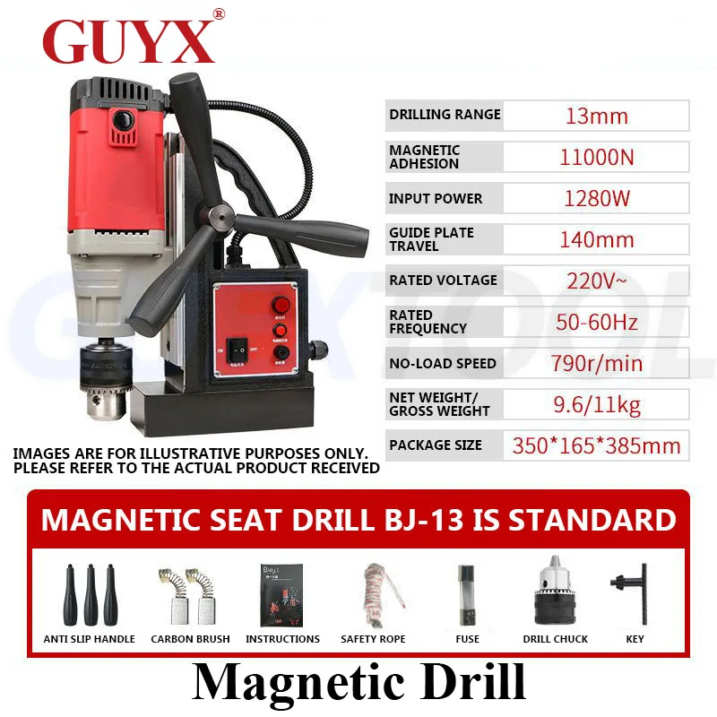 

Small Electric Magnetic Drill,220V Portable Industrial Grade Drilling Machine,Professional Tools, With Adjustable Speed