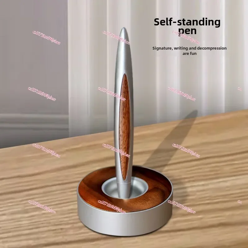 Magnetic Levitation Signature Pen Business Gift Black Walnut Stand-up Pen Custom Gift Boyfriend Teacher Leader Suspension Pen