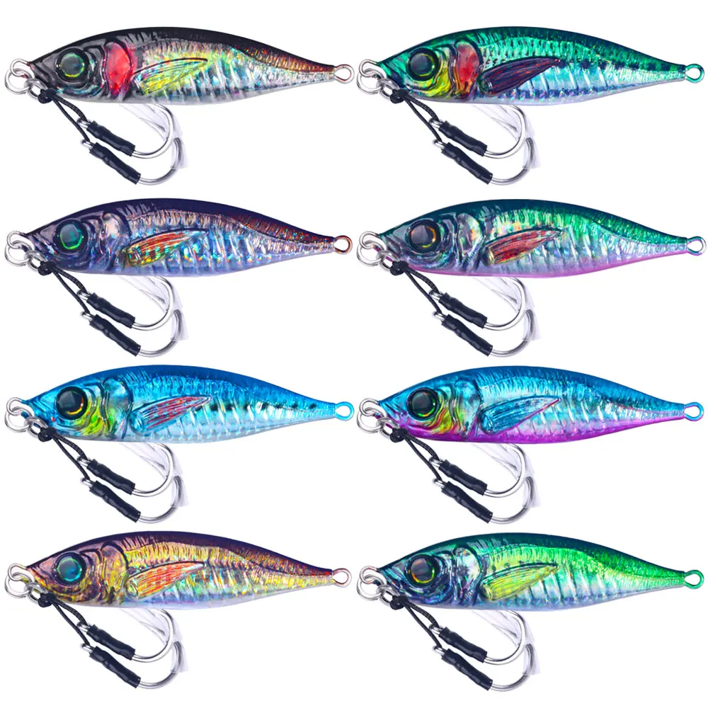 1 Stück Metall-Slow-Jigging-Köder, leuchtend, zum Angeln im Salzwasser, für Grouper, Thunfisch, Trolling, 80/120/150/