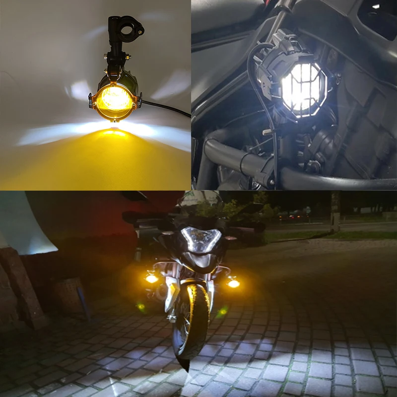 R1200GS 40W Motorcycle LED Fog Lights Auxiliary Assembliy For BMW R1200GS F850GS F750GS F 850GS 1250GS LC ADV White Yellow Lamp