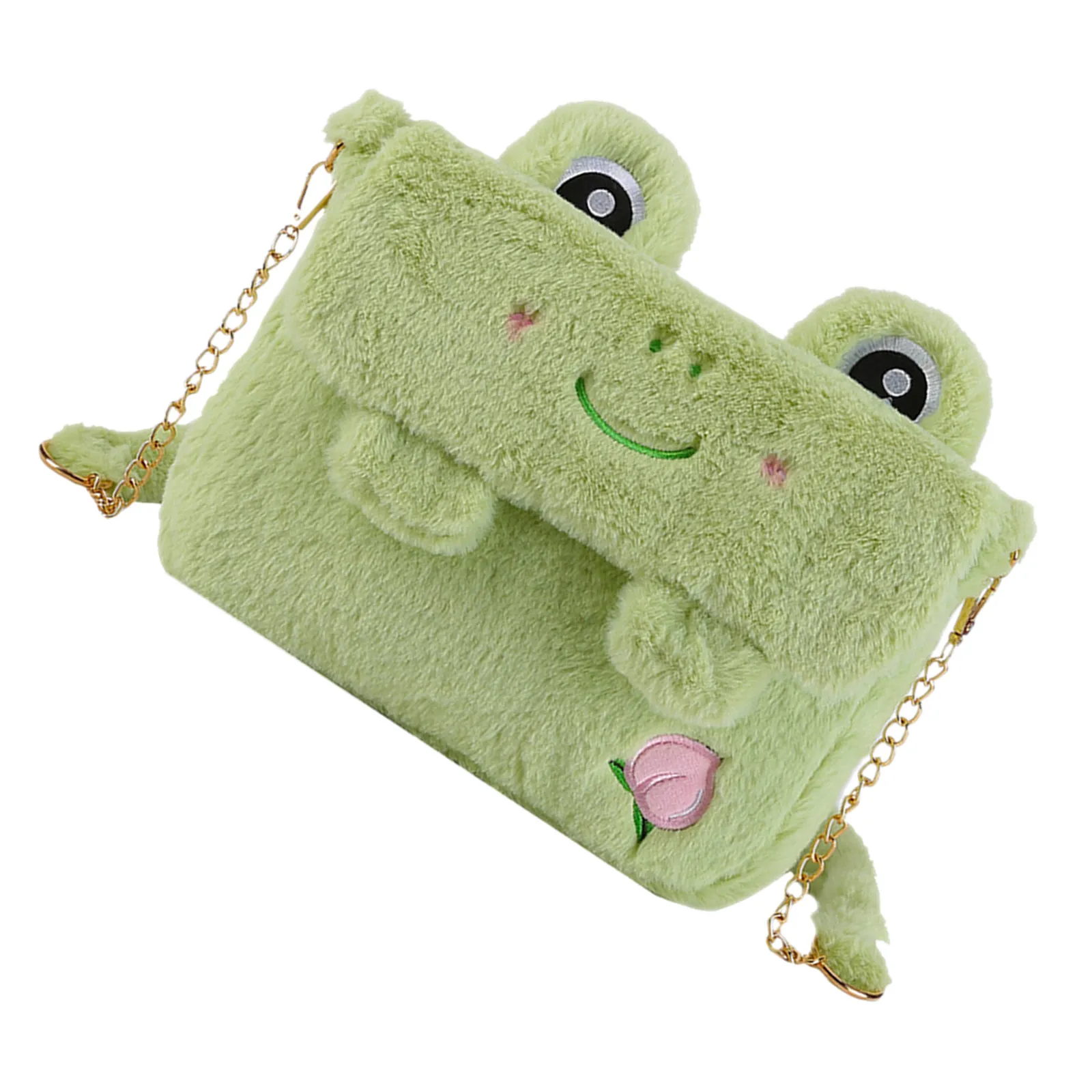 

Симпатичная женская сумка через плечо в форме лягушки, мягкая и удобная, стильный декоративный модный аксессуар для повседневного использования