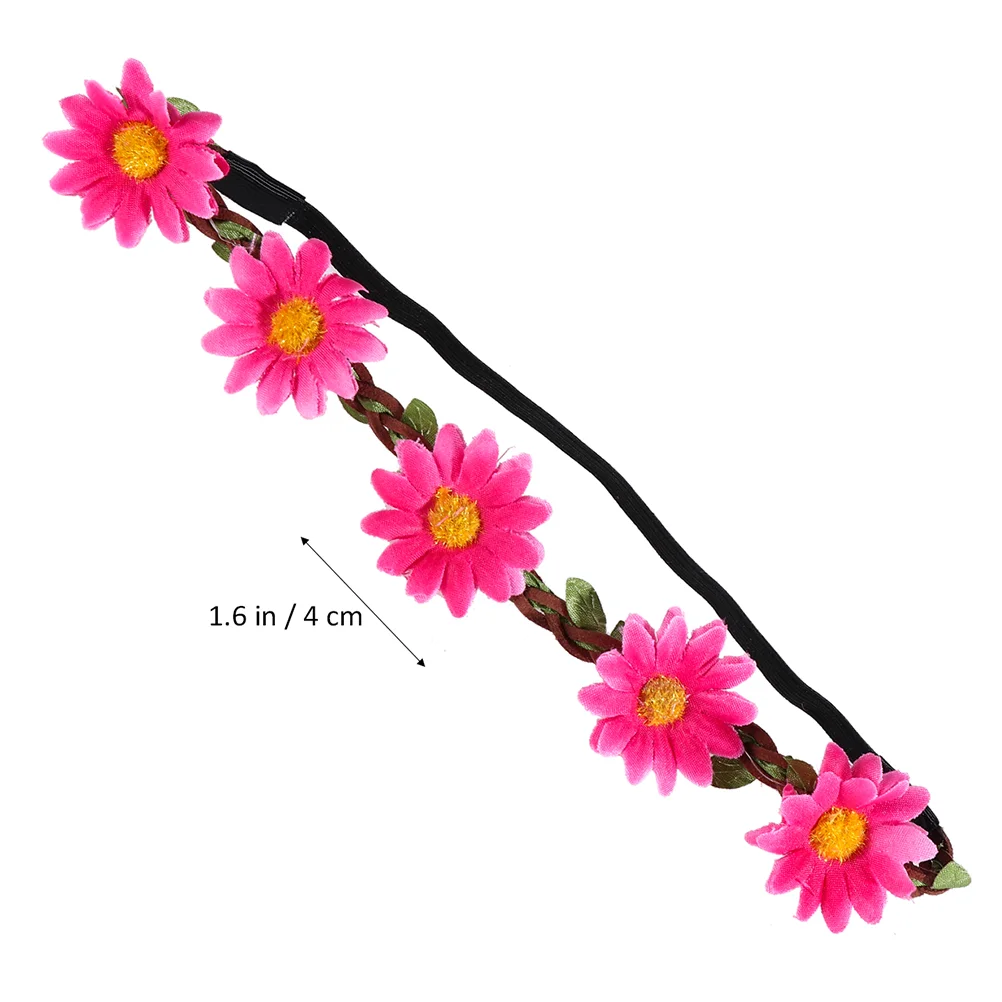 5 Pcs Floral Garland Flower Wreath Girl Hair Band Hawaiian Headband Accessories Woman