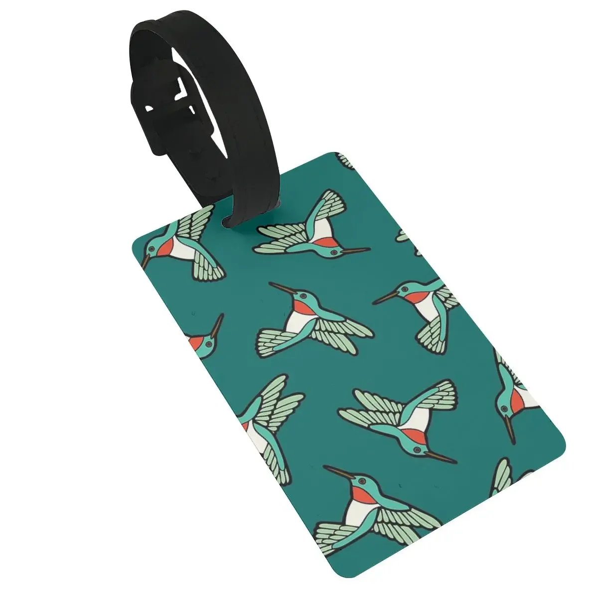

Hummingbird Pattern Luggage Tags Suitcase Accessories Travel PVC Cute Baggage Boarding Tag Portable Label Holder ID Name Address