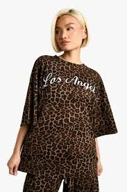 Plus Size Leopard Print Oversized T-shirt Women Oversized T-shirt Summer Fashion Women Casual Quick Drying Breathable T-shirt