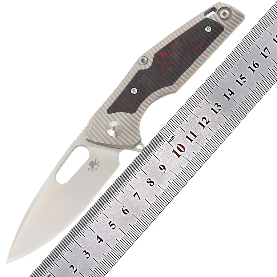 

HWZBBEN J226 Original Folding Pocket Knife Tactical Hand Tool with 14C28N Blade and Titanium Carbon Fiber Handle Collection Edc