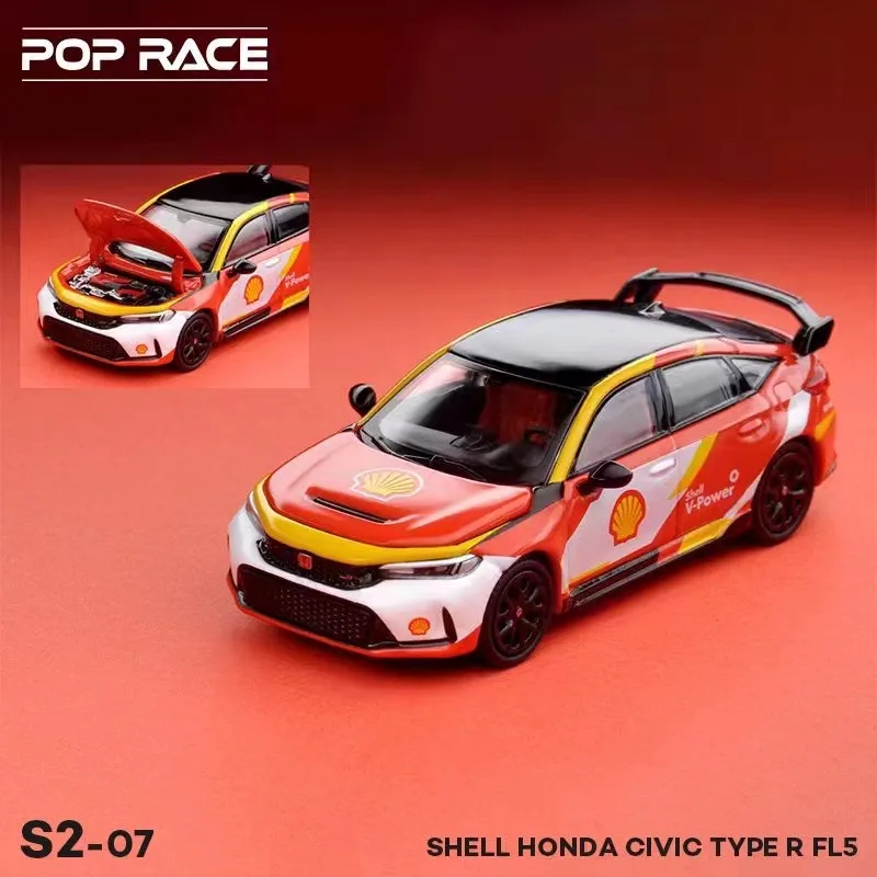 XCARTOYS 1:64 POPRACE SHELL Toyota Yaris Honda FL5 Volkswagen Golf Shell diecast alloy car model for a child\'s birthday gift.