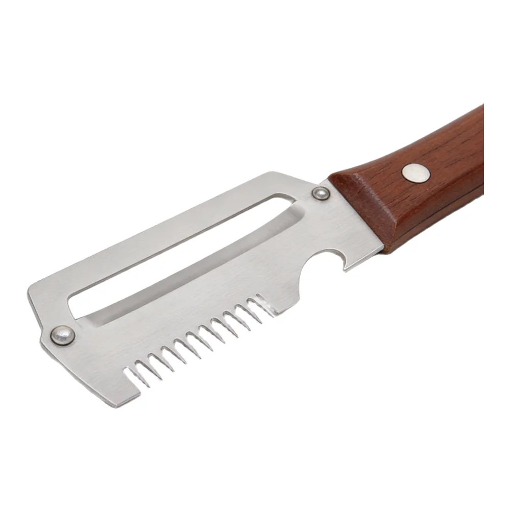 Wood Handle Peeler with Stainless Steel Blade Engineered for Smooth Peeling of Potatoes Carrots and Delicate Greens