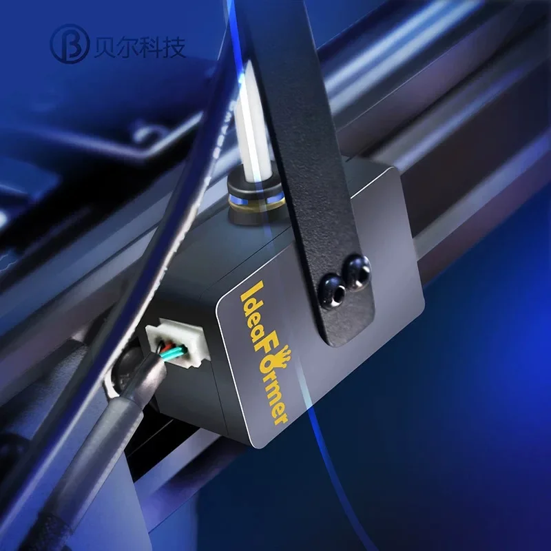 3D printer accessory IR3 V2 printer with black non-wired consumable material breakage sensor