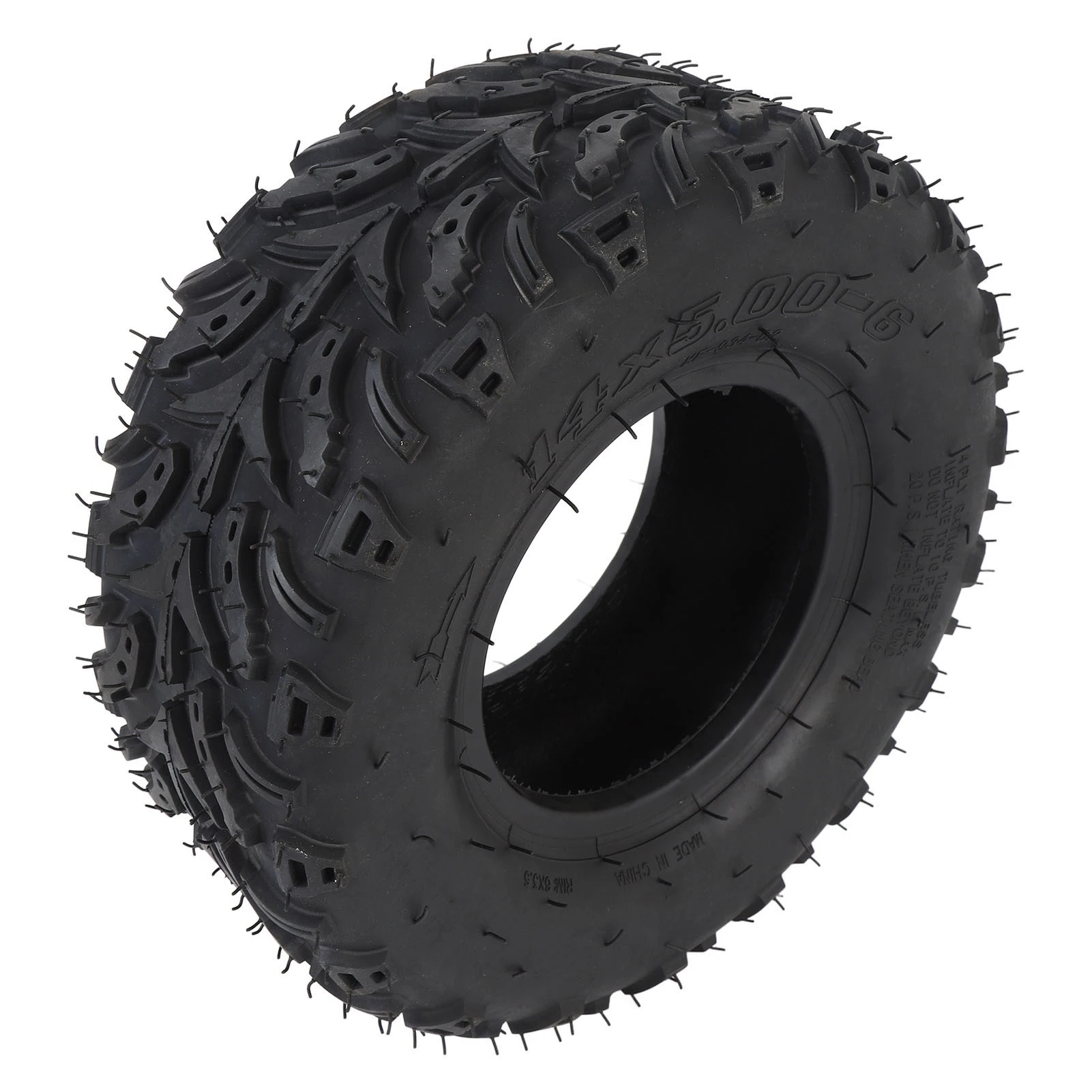 6inch ATV Front Wheel Tire with Rim Rubber Tubeless Vacuum Tire for ATV Quad Off Road Go Kart Golf Cart Mini Bike
