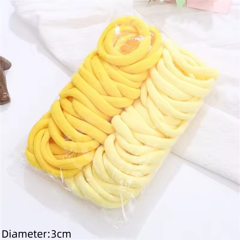 50pcs Black Elastic Hair Band Leagues Ties Colets Scrunchies Springs Gum Accessory For Girl Women No Damage Pigtails Holder Set - Image 46