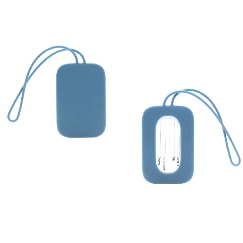 Universal Silicone Luggage Tag Soft with Lanyard Boarding Pass Tag Anti-lost Suitcase Identifier Tag Travel