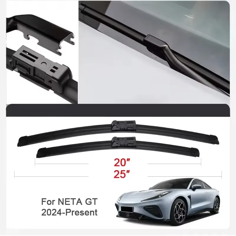 

2PCS Car Wiper Blades for NETA GT,S,U,X Front Windscreen Windshield Double Rubber Car Accessories