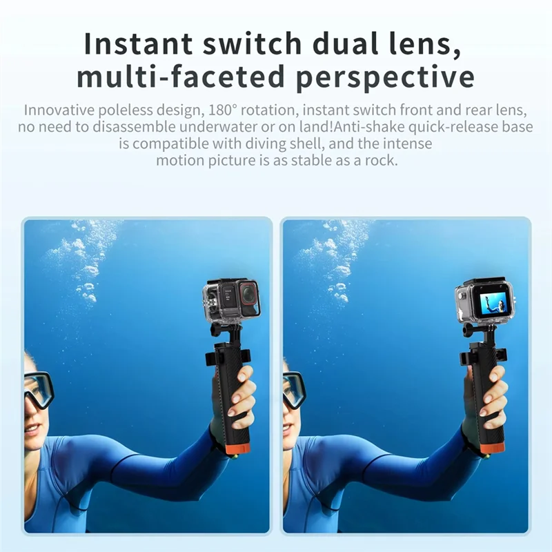 AT93-Protective Cover Underwater Sports Camera Diving Case 45M Dive Shell Case dla Insta360 Ace Pro 2 / Pro Sports Camera Access