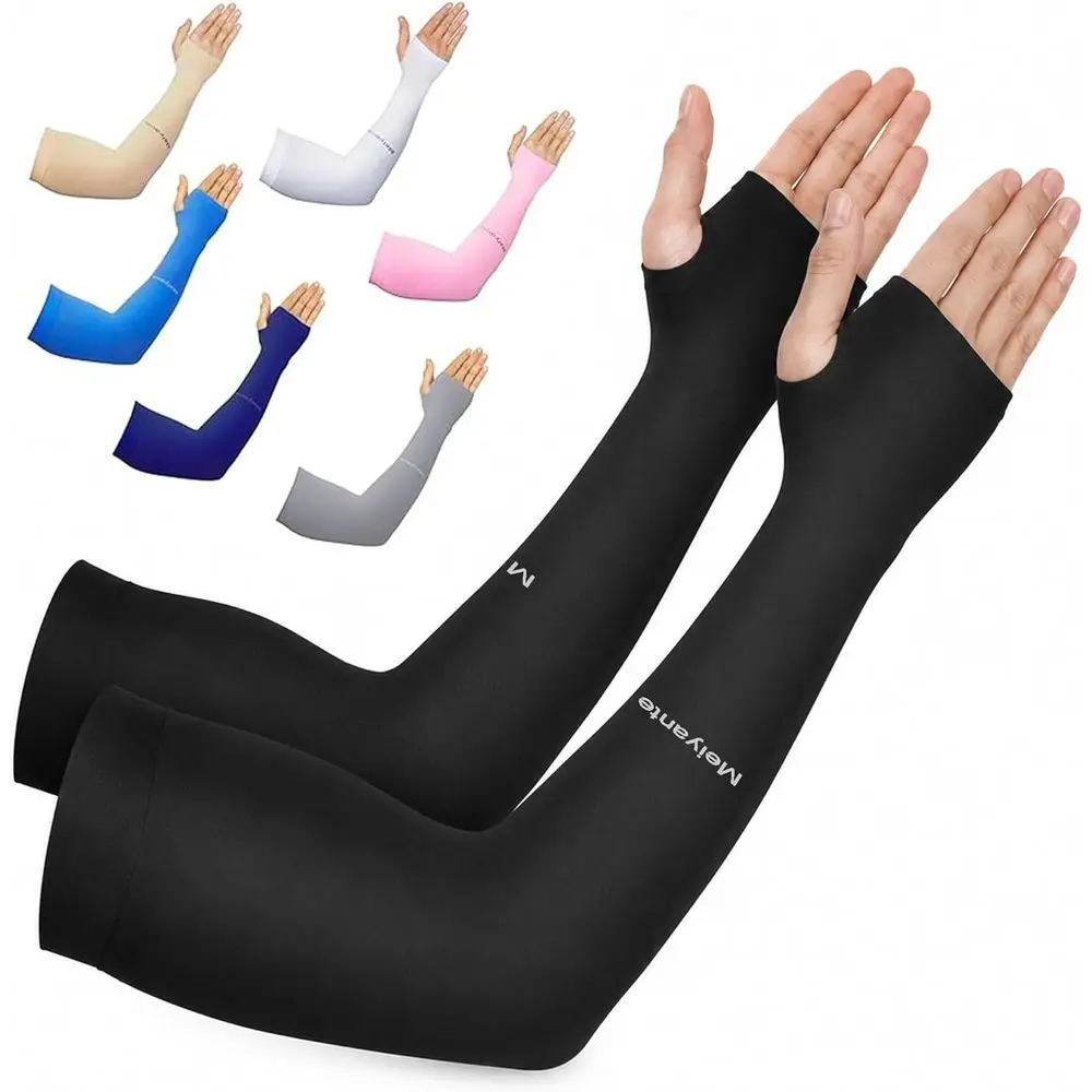 

Pair of UV-Protected Cooling Arm Sleeves for Men and Women, Ideal for Tattoos, Driving, and Outdoor Activities