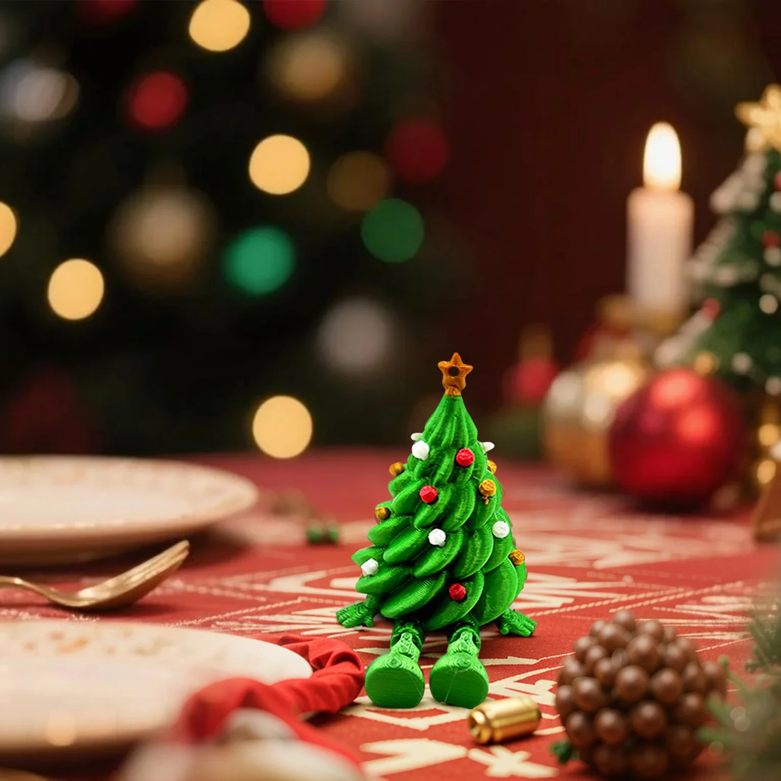 شعبية فريدة من نوعها 3D مطبوعة شجرة عيد الميلاد سطح المكتب الديكور مرنة الإجهاد المخلص مكتب زخرفة مناسبة ل هدية عيد