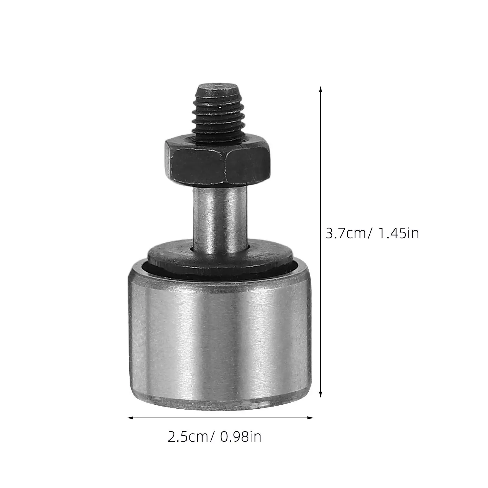 4Pcs Bolted Cam Follower Bearing Steel Roller Needle Bearing Rigid High Precision Cam Roller for Cnc Machinery Heavy Duty