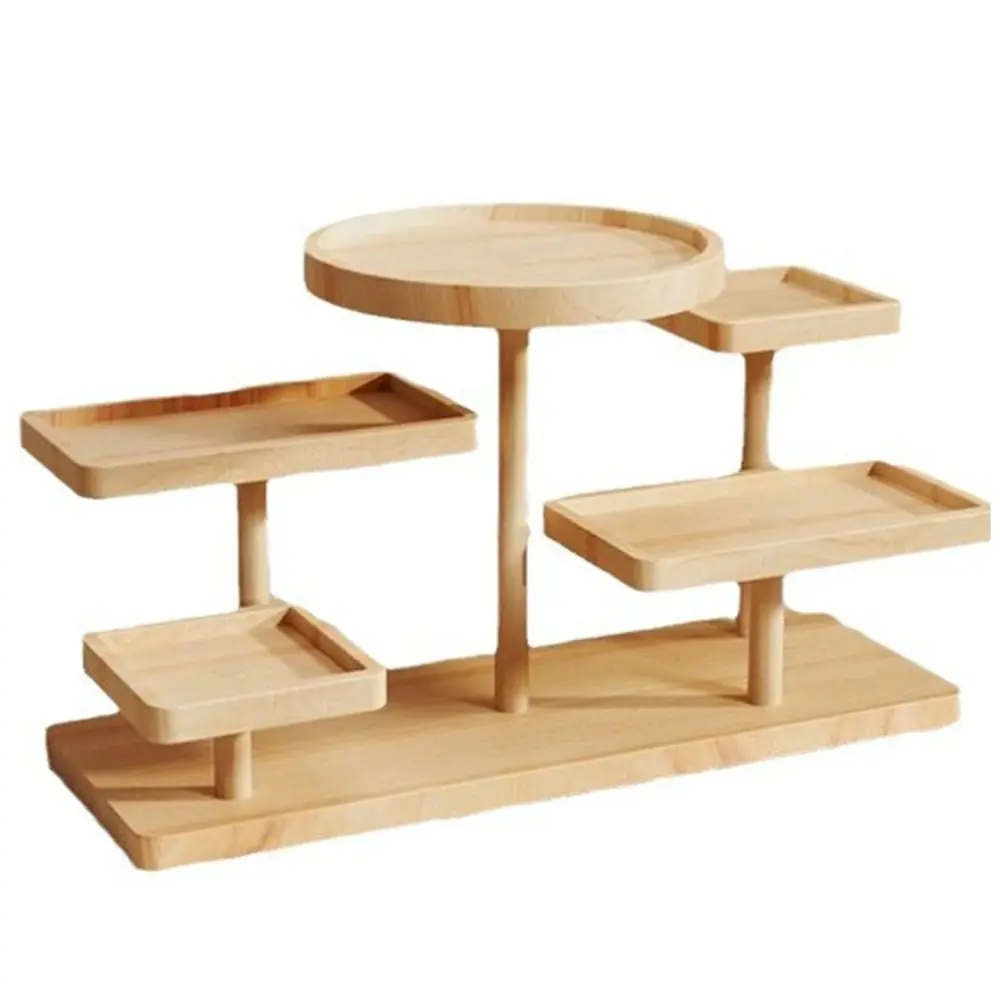 

High Quality Wood Table Top Plant Stand Garden Decoration Multi-layer Mini Plant Shelf Creative Display Shelf Desktop