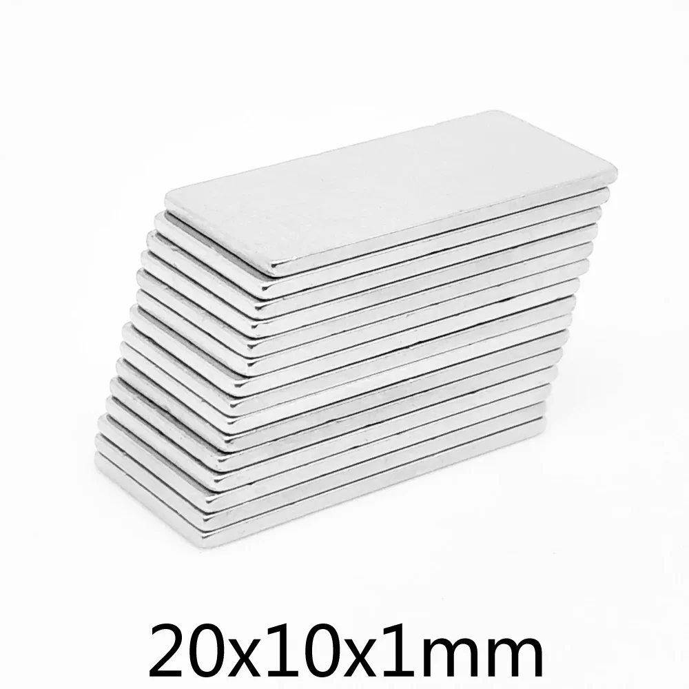 20x10x1mm Powerful Quadrate  Neodymium Magnet 20mmx10mmx1mm For Home Refrigerators, Offices DIY 20*10*1 Block Search Magnet