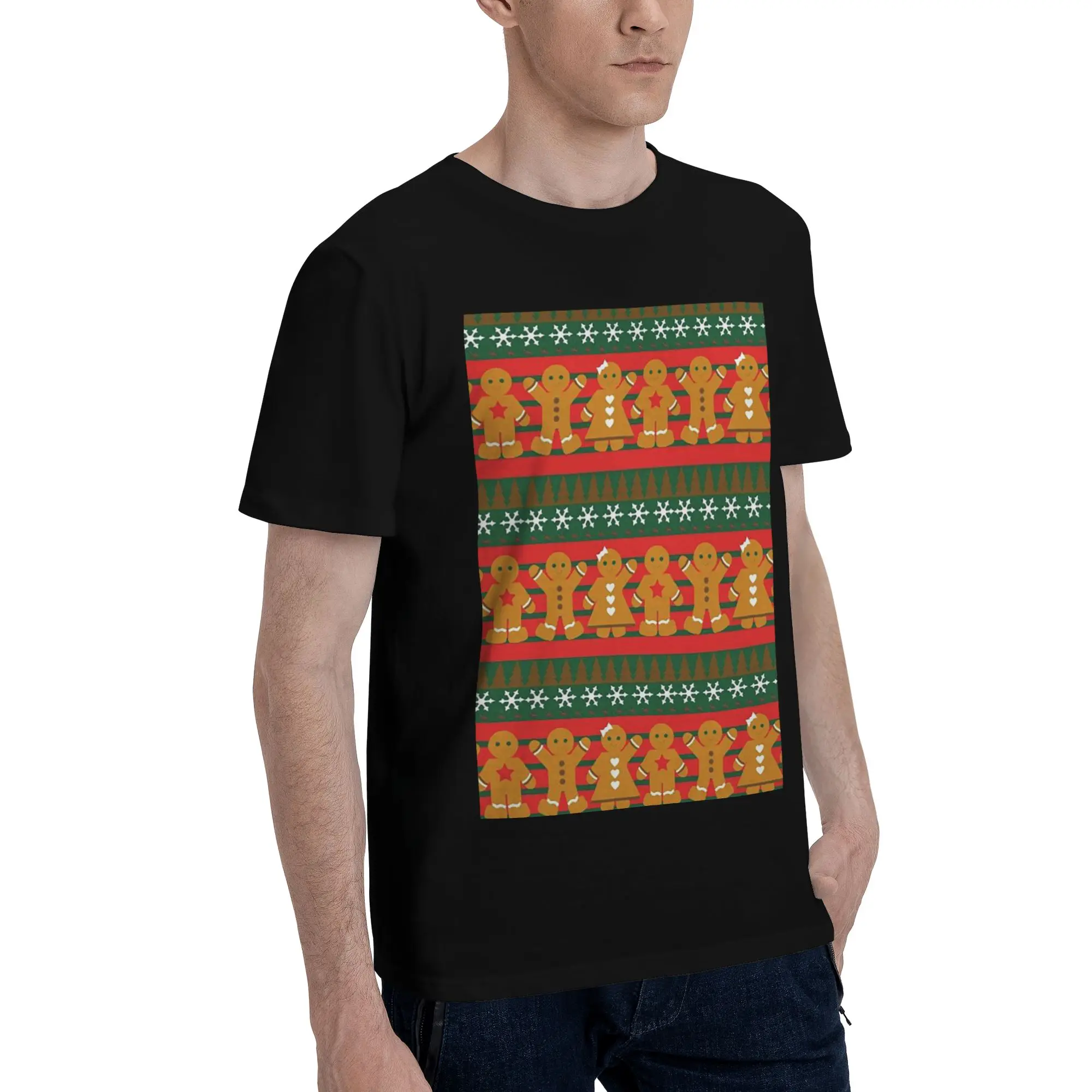 

Веселые Рождества и счастливые праздники! Мужская футболка большого размера, мужские хлопковые футболки с круглым вырезом, короткие летние мужские футболки