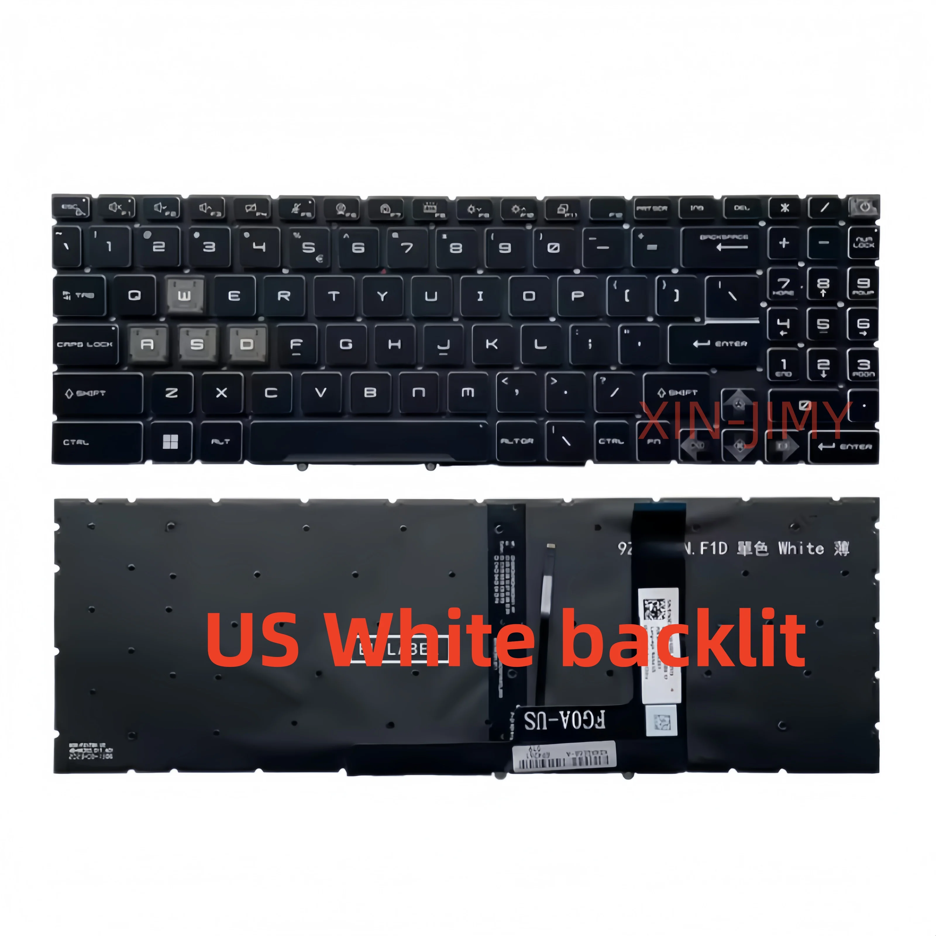 New US Backlit Laptop Keyboard For MSI Bravo 17 C7VF