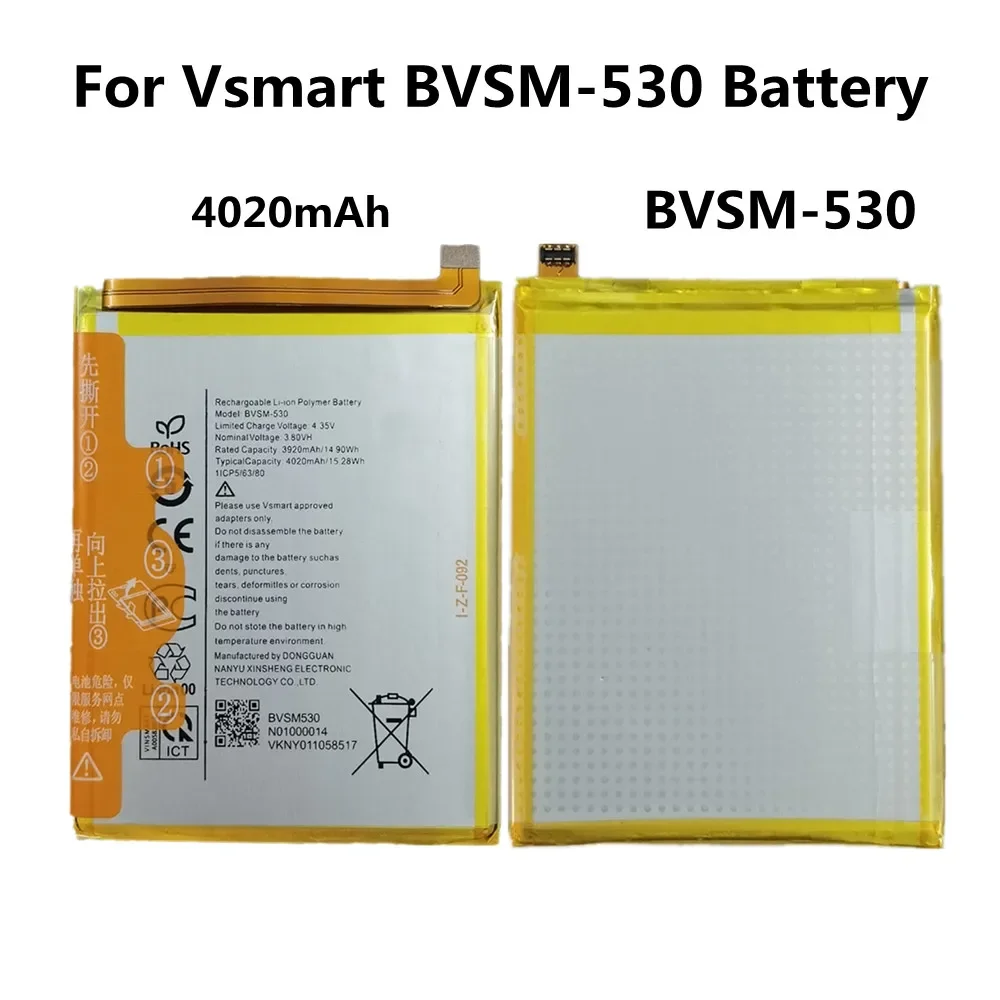 

High Quality BVSM-530 Battery For VSMART BVSM 530 BVSM530 4020mAh Phone Battery Bateria Fast Shipping + Tracking Number