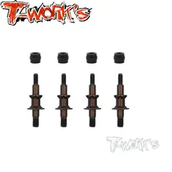 Original T works TO-194 Spring Steel Shock Standoffs With POM Shock Cap Bushings ( For TEKNO EB/NB/NT/SCT )4pcs. Rc part