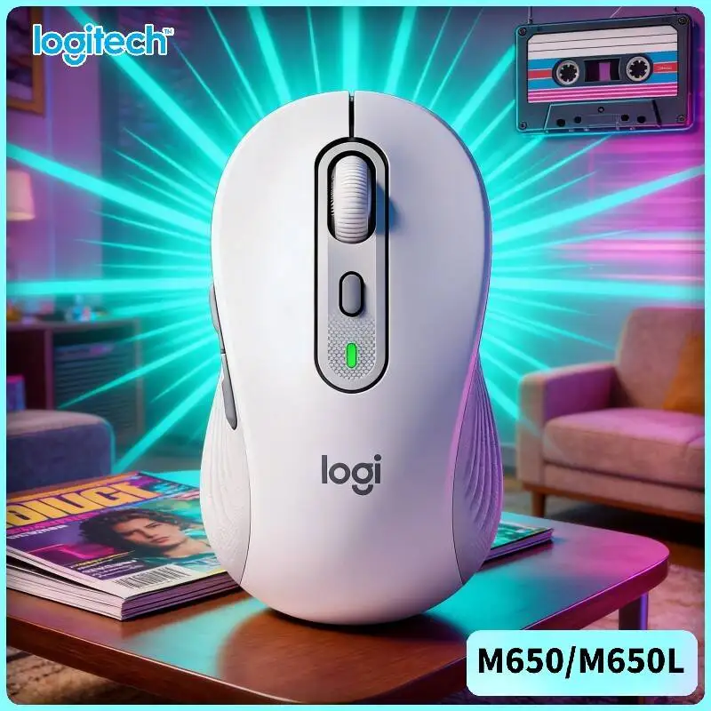 Logitech M650/M650L Wireless Mouse - Sustainable Design, 90% Reduced Click Noise, SmartWheel Scrolling, 10m Range