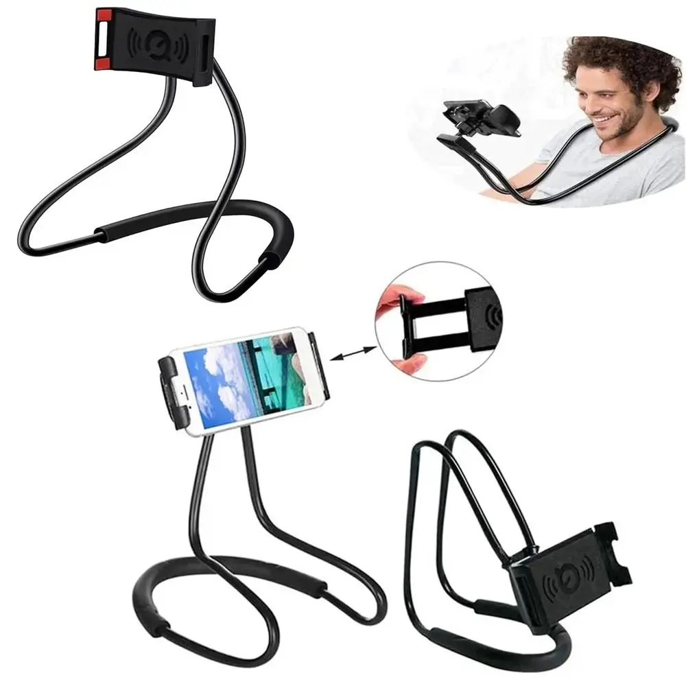 Supporto per telefono cellulare con collo appeso al collo Supporto per tablet con collana multifunzionale girevole a 360° flessibile universale per iPhone//