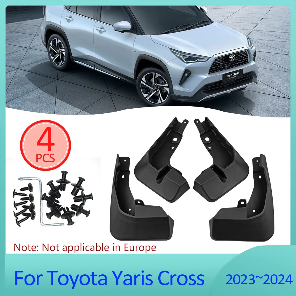 Car Mud Flaps Fender For Toyota Yaris Cross AC200 2023 2024 2025 Splash Mudflaps 4PCS Splash Guards Fender Auto Car Accessories