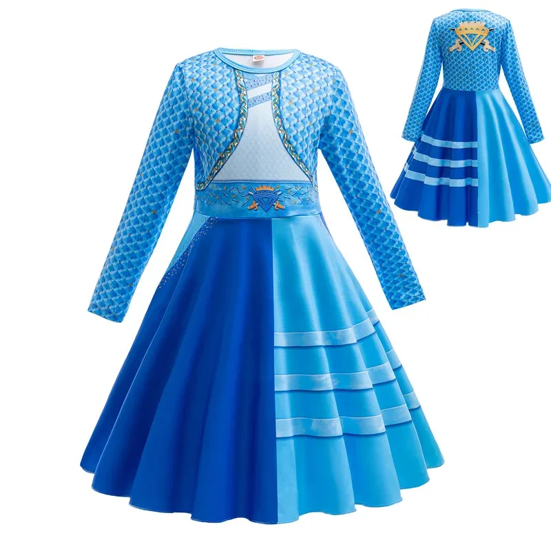 

Anime Cosplay Girls Rise of Blue Jumpsuit Blue Descends Cosplay Costume Halloween Outfit Princess Jumpsuit Pajamas Suit 72th