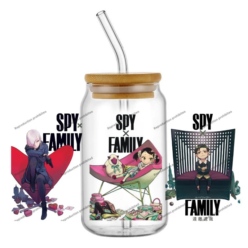 

New Design Japanese anime UV DTF Transfer Sticker Waterproof Decals For 16oz Libbey Glass Can Cup Wrap