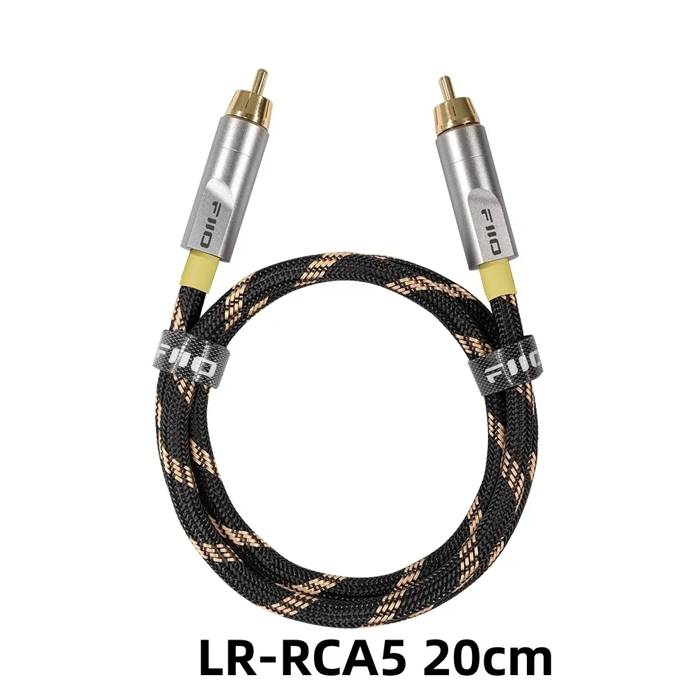 FiiO LR-RCA5 RCA Digital 5N silver-plated pure copper HD Video HiFi Audio Coaxial Cable Extension RCA to RCA